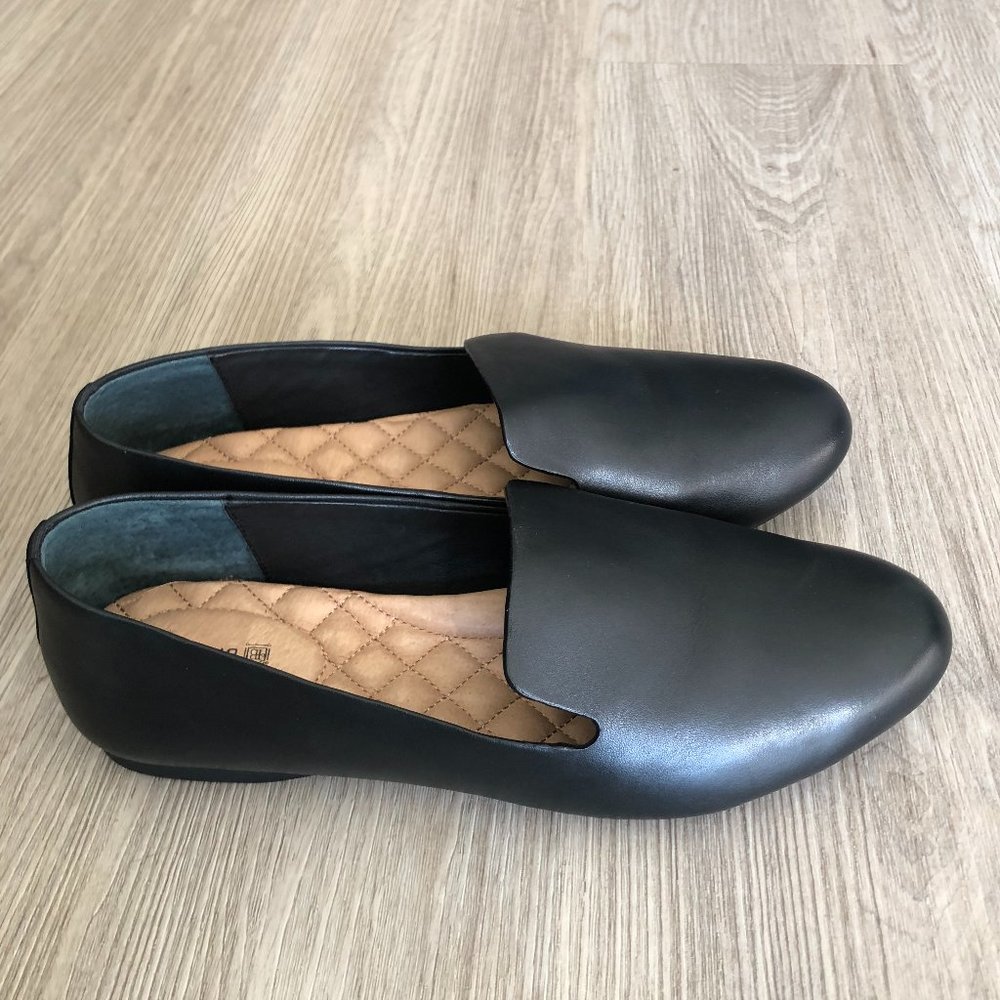 Birdies Starling Black Leather Loafer Flats, Size 8.5, NWOT